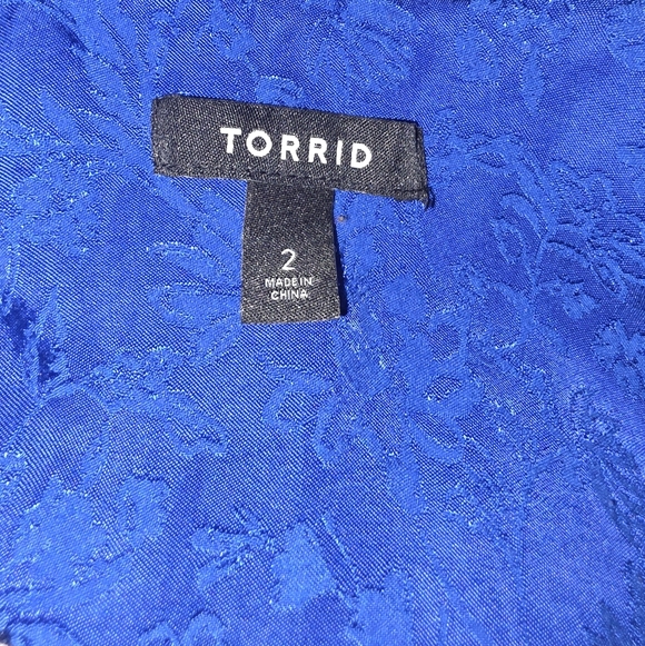 Torrid Jacquard Trench Size 2(18/20, 2x) Blue - Picture 6 of 12